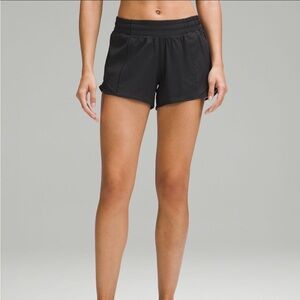 Lululemon Hotty Hot LR Lined Shorts in Black Size 14